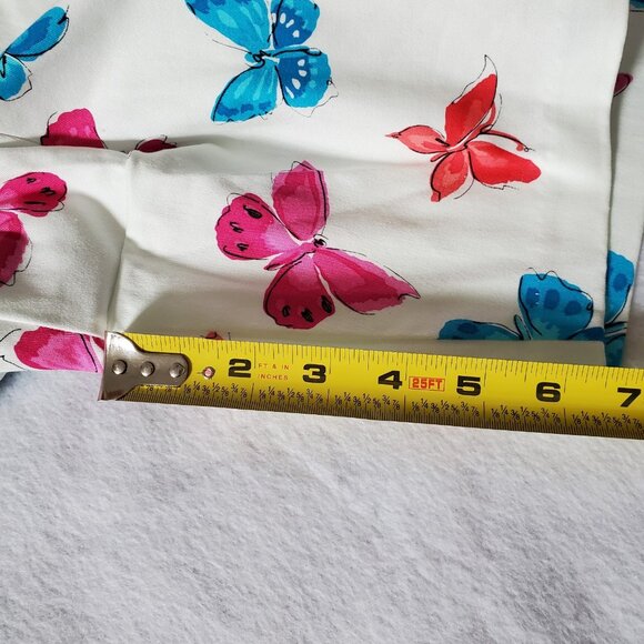 Briggs New York Skort Size 16 White Pink & Blue Butterflies Cotton Spandex - Picture 8 of 16
